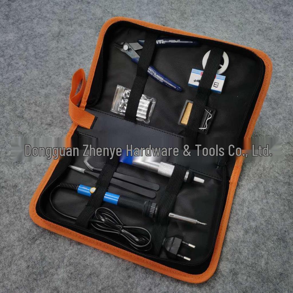 Wielokolorowa Skórzana Torba Elektryczny Zestaw Lutowniczy z Przechowywaniem z Tkaniny Oxford