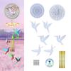 Little Hummingbird Glossy Silicone Mold Wall-mounted Wind Chime Mold DIY Keychain Pendant Epoxy Resin Crafting Mold