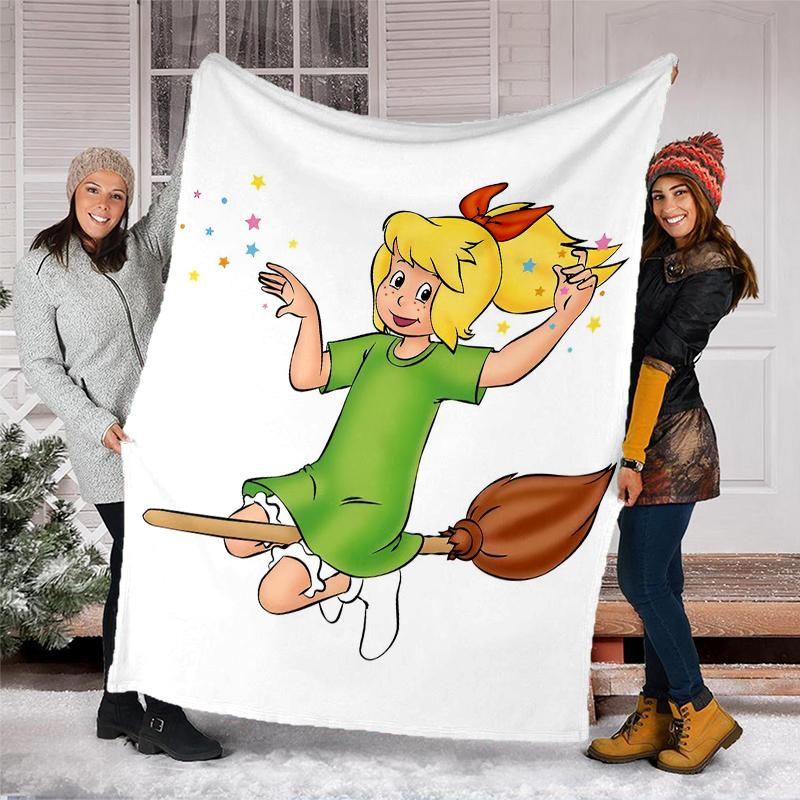 Bibi Blocksberg Theme Printed Blanket Perfect For Couch Bed Travel Outdoor Use Machine Washable Cozy Durable
