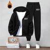 Mens Casual Tracksuit Long Sleeve Hooded Sweatshirt Pants Set Loose Fit