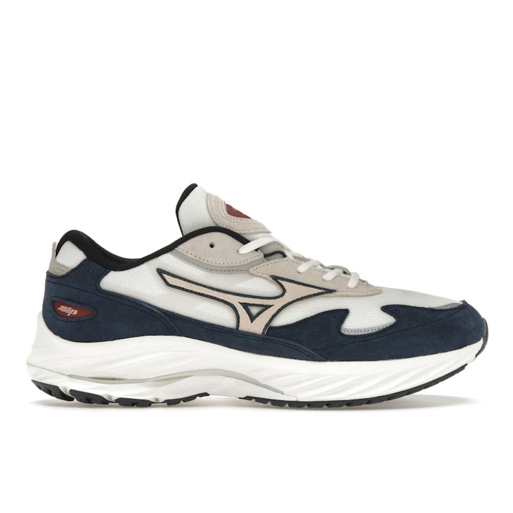 Mizuno Wave Rider Beta Insignia Blue Unisex Sneakers White Snow-White Shifting-Sand D1GA330904