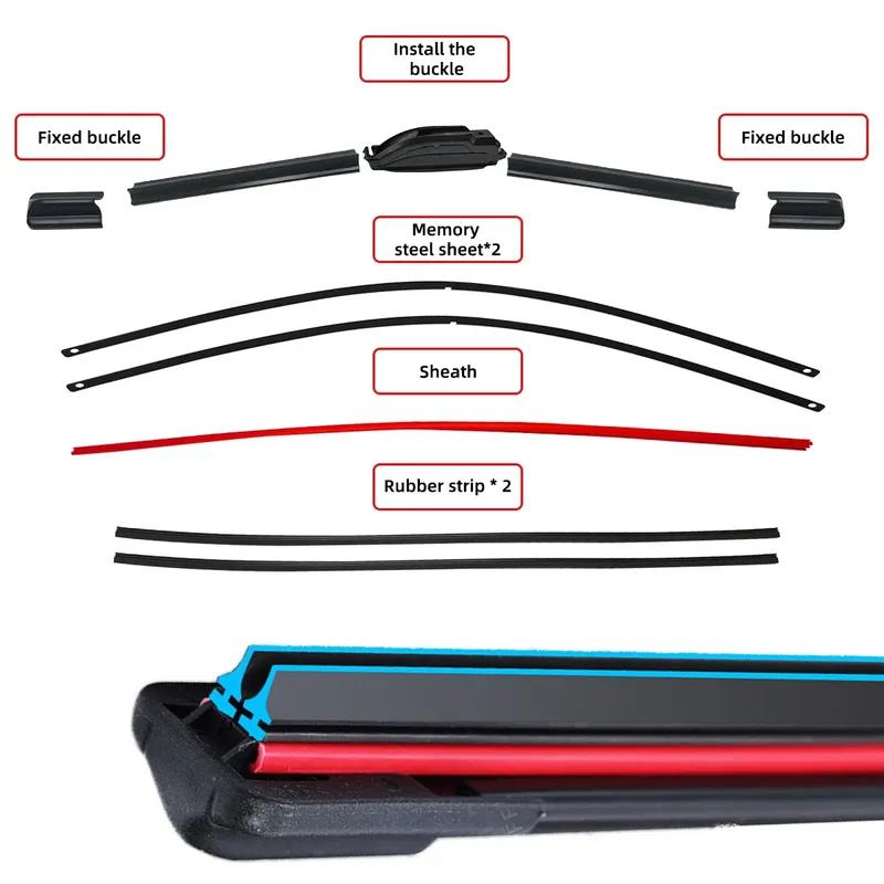

For Dodge Ram 1500 2500 3500 2002-2024 Car Windshield Wiper Blade Front Windscreen Brushes Washer Accessories Window Replacement Ram 2009-2018
