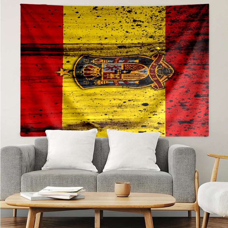 Spain FC Crest Printed Printed Tapestry, for Bedroom,Livingroom, Dormitory, Large Wall Decor, Fabric Decor Fan Birthday Gifts