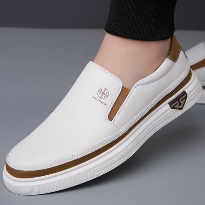 Chaussures décontractées en cuir pour hommes, mocassins pour hommes, mocassins faits à la main, chaussures de conduite respirantes à enfiler, chaussures de marche de loisirs