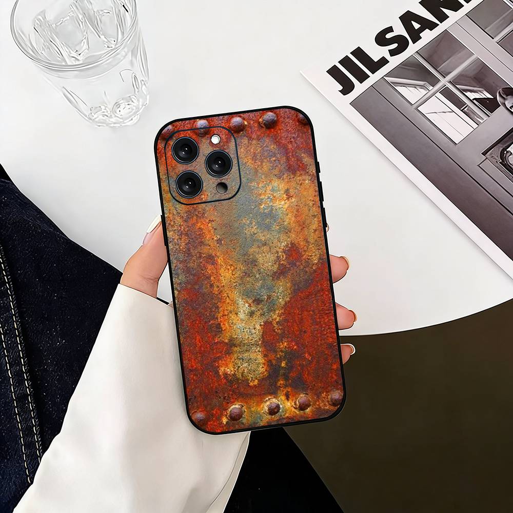 

Industrial Style Retro Rusty Phone Case Silicone Soft For IPhone 17 16 15 14 13 12 11 X XR Plus Pro Max Plus iPhone17promax