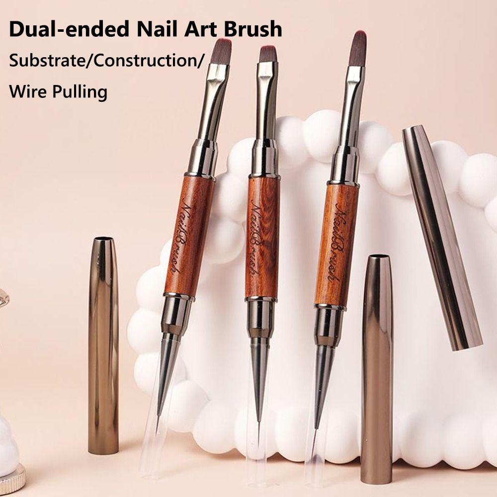 Professional Nail Liner Brush Sandalwood Pole Nail Art Phototherapy Pen Nail Painting