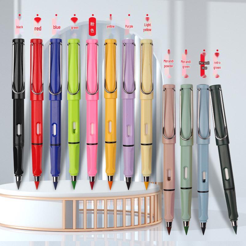 Erasable Posture Correcting Eternal Pencil - 12 Colors, No Sharpening Needed, Durable Lead, Perfect for Kids' Drawing.
