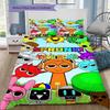 Colorful Creatures Custom Name Pattern Bedding Quilt Set Quilt Cover Pillowcase Home Birthday Gift(1 * Duvet Cover + 2 * Pillowcase, Without Core)
