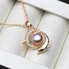 Real Natural Freshwater Pearl Pendant On The Neck,Cultured Gold Plated Pearl Jewelry Pendant Wife Mother Birthday Gift White