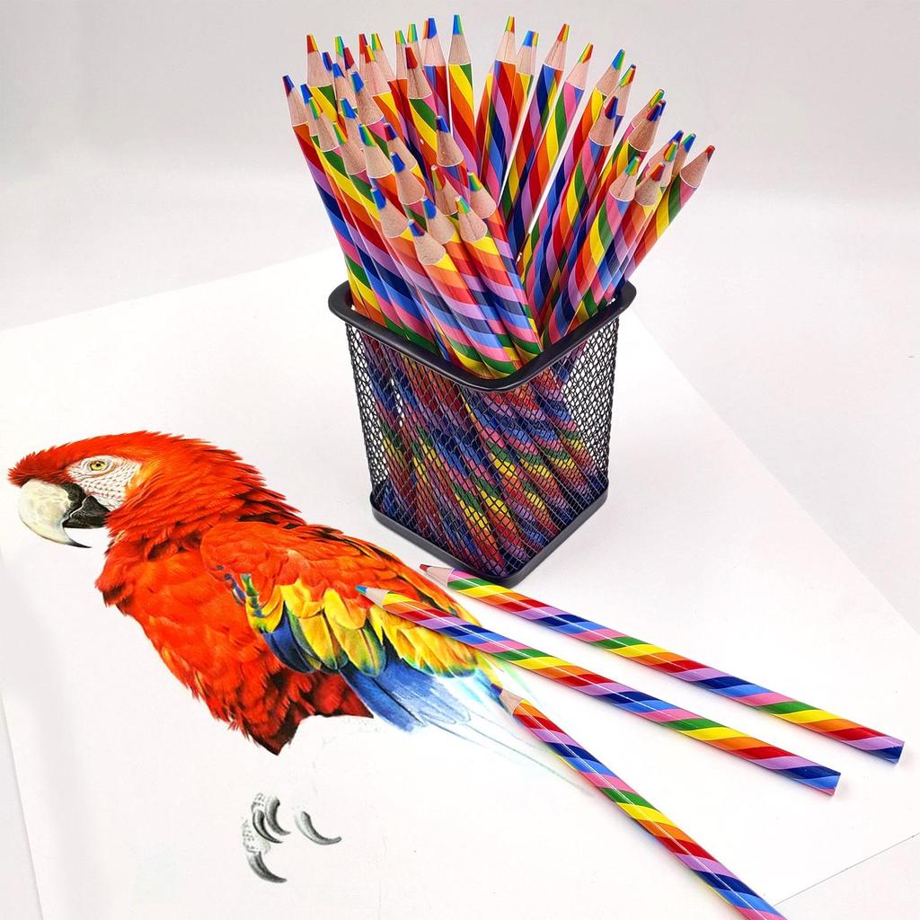 7-Color Rainbow Gradient Pencil: Multi-Color Magic for Hand-Painted Art