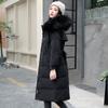 Winter Korean Women's Long Sections of Cotton Clothing Large Size Slim Knee-high Thickened Ladies Cotton Jacket
