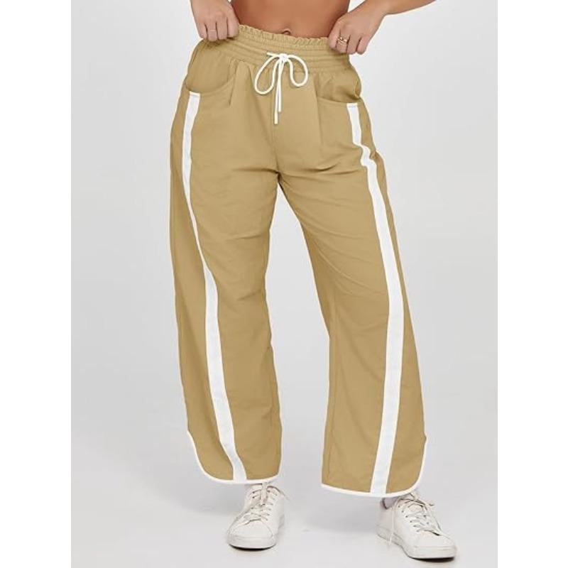 YYFS Damenmode Lässige Farbblock-Print High Waist Hosen Hosen & Caprihosen