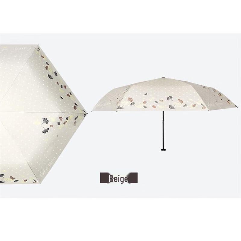 Red Leaf Black Glue UV Protection All-Weather Umbrella