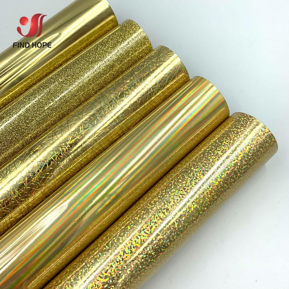 

5pcs/set 7.8 x9.8 Gold Series Heat Transfer Vinyl Film Iron on Tshirt Heat Press Cut Film for Clothes Mask Xmas Decoration 7.8x9.8in(20x25cm)
