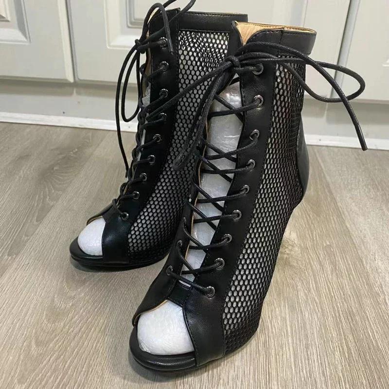 Fashion 2025 Women's Sandals Fashion Sexy Slim High Heels Elegant Women's Boots and Ankle Boots Summer Ballroom Dance Short Boots Women