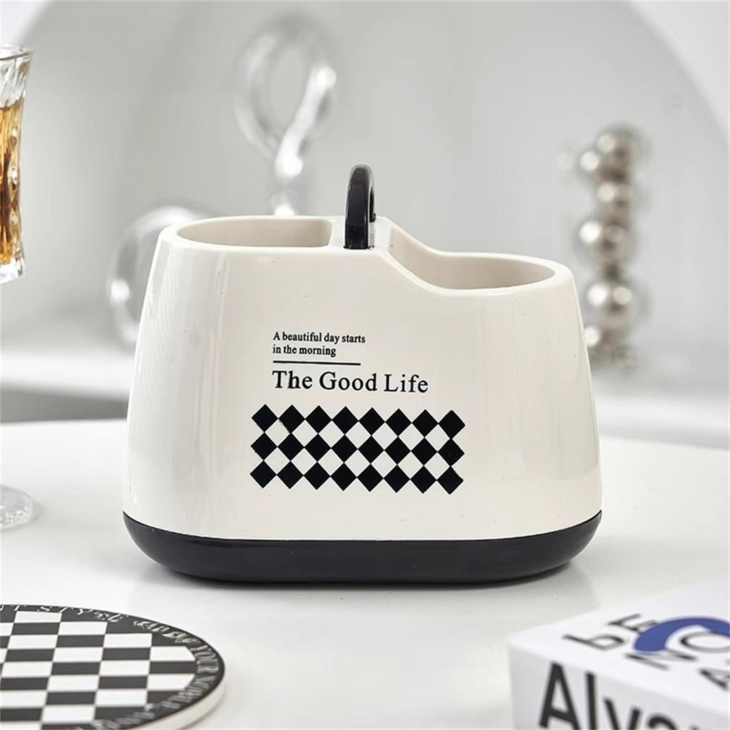 Kitchen Tableware Holder Plastic Counter Chopsticks Spoon Spatula Tool Cutlery Container Storage Container with Drainage Hole