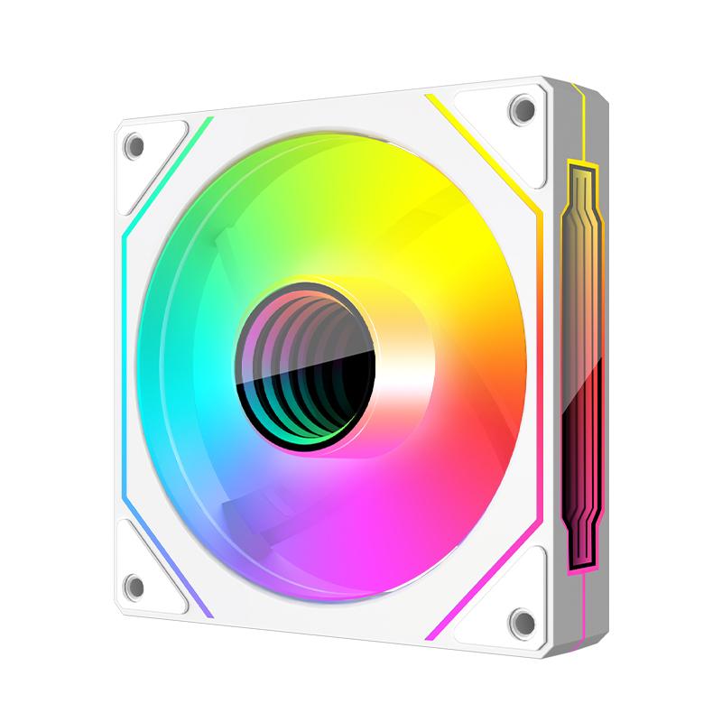 12cm ARGB 5V 3Pin 4 Pin PWM Silent Computer Cooler Fan Infinity Mirror CPU Case Cooling Fan 800-1800 RPM for PC Cooler and Case