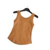 2024 Women's Pure Cotton Brushed Sleeveless Vest with Chest Pads - Slimming and Warm