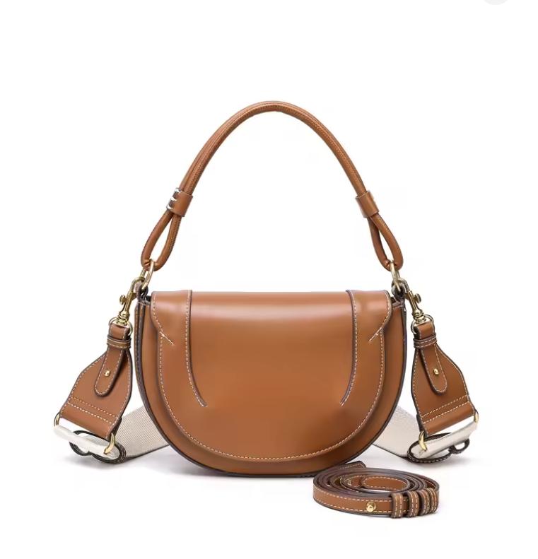 Fashionable and Casual Hand-held Saddle Bag, Versatile for Commuting, Single Shoulder Crossbody Bag