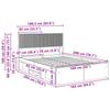 Bed Frame with Storage Space and Headboard Black 160 x 200 cm