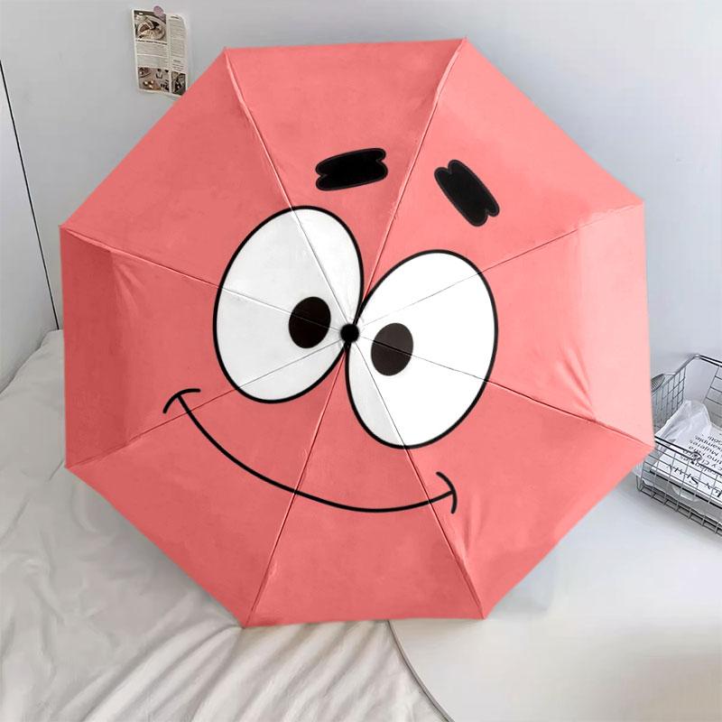 Patrick Star, automatic folding umbrella, portable and foldable design, 8 ribs, a Christmas or birthday gift.