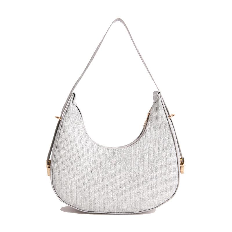 Today's popular women's bags, autumn sequins, underarm bags, fashionable and simple crescent moon dumpling bags, versatile shoulder bags