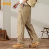 Jeep Men's Spring Autumn Straight-Leg Cargo Pants