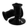 Set of 12 Black Plastic Pillar Candle Holders Flameless LED Candle Stand Candlestick for Holiday Party and Event Decors