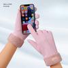 Warm Gloves Women's Autumn and Winter Fleece Thickened Touch Screen Windproof and Water-proof Fashionable Skiing Driving and Riding Gloves
