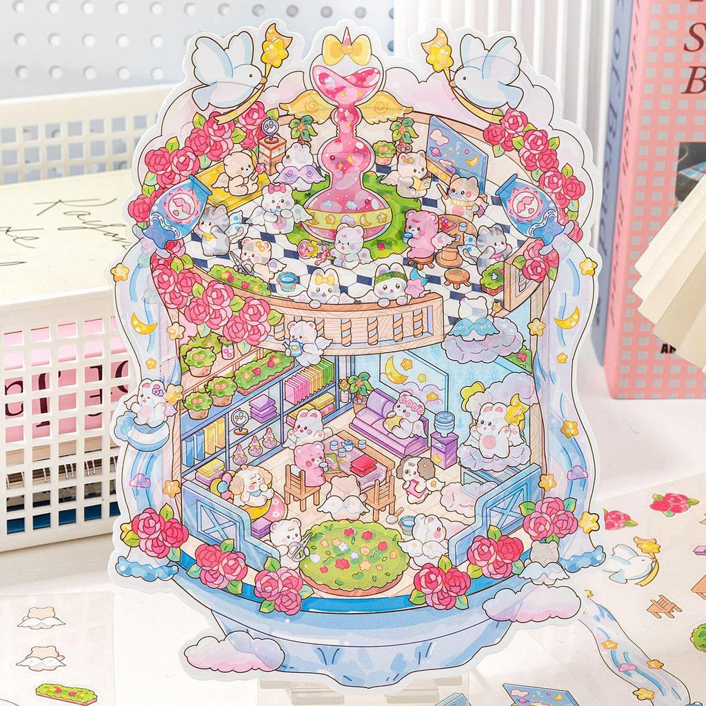 3D Stereoscopic Miniature Scene Stickers - DIY Dollhouse & Toy Collection for Children