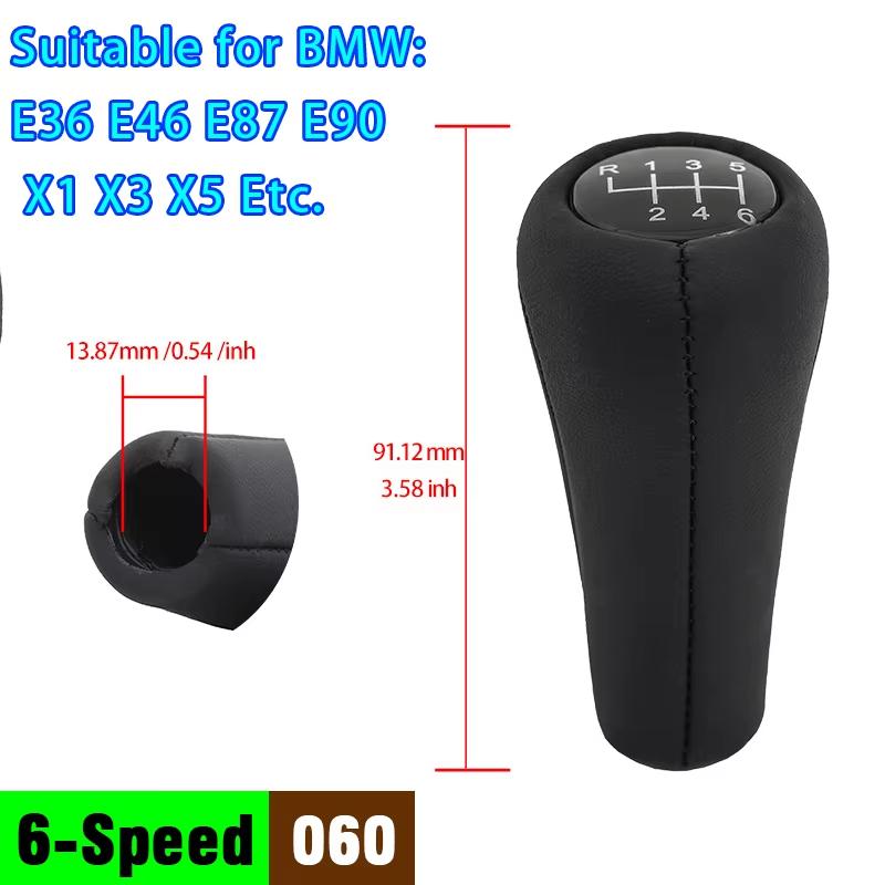 Suitable For BMW E87 X1 X3 X5 E46 E36 E82 Shift Knob Manual Transmission 5/6 Speed Shift Lever Head Manual TransmissionGear Stic