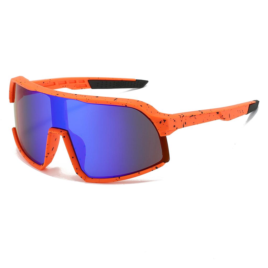 Übergroße Sportbrille Herren Neu in Punk Spiegel Outdoor Radfahren Sonnenbrille Trendiges Design Winddicht Anti-UV Wanderbrille