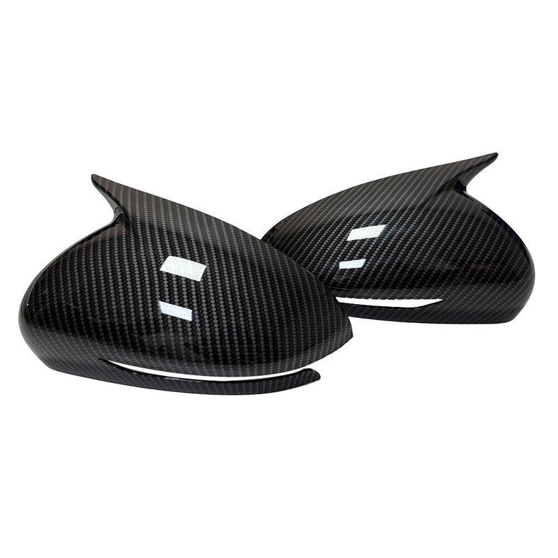 For Genesis G70 2017 2018      Car Rearview Side Mirror Cover Wing Cap Exterior Door Trim Adhesive Sticker