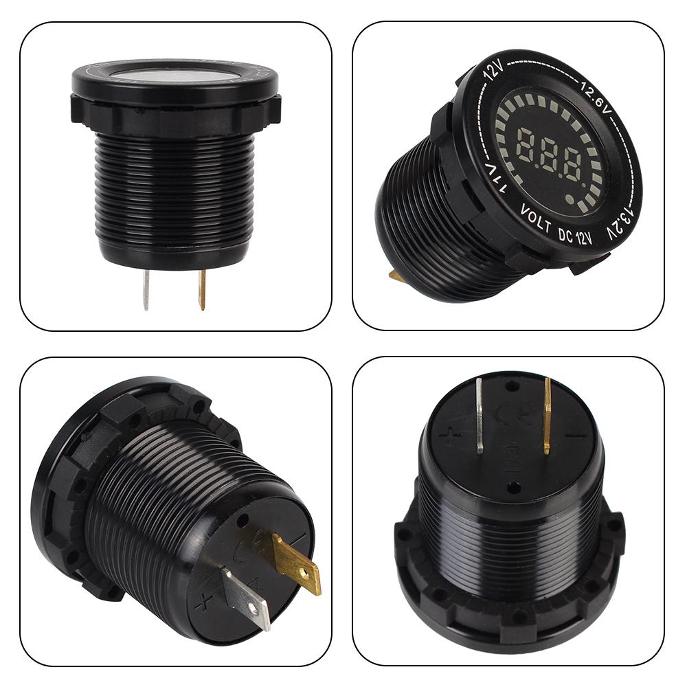 Colorful Screen LED Aluminum Alloy Auto Parts Digital Display Voltmeter