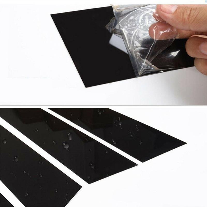 Car Pillar Posts Window Door Moulding Trims Cover Stickers Decal Glossy Black Exterior Accessories Fit For Honda Civic 2012-2015