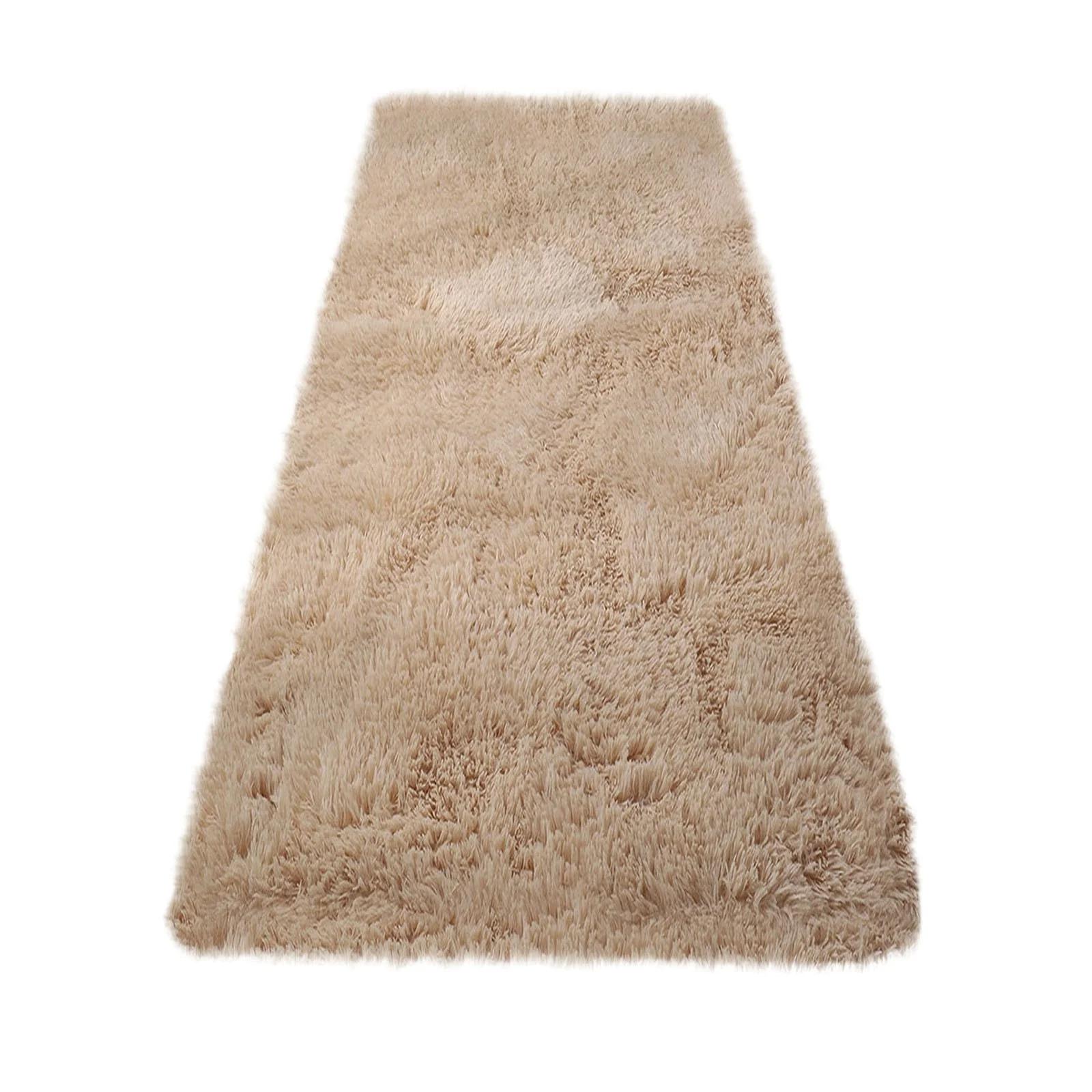 

Wool Imitation Sheepskin Rugs Faux Non Bedroom Shaggy Carpet Mats One Size верблюд