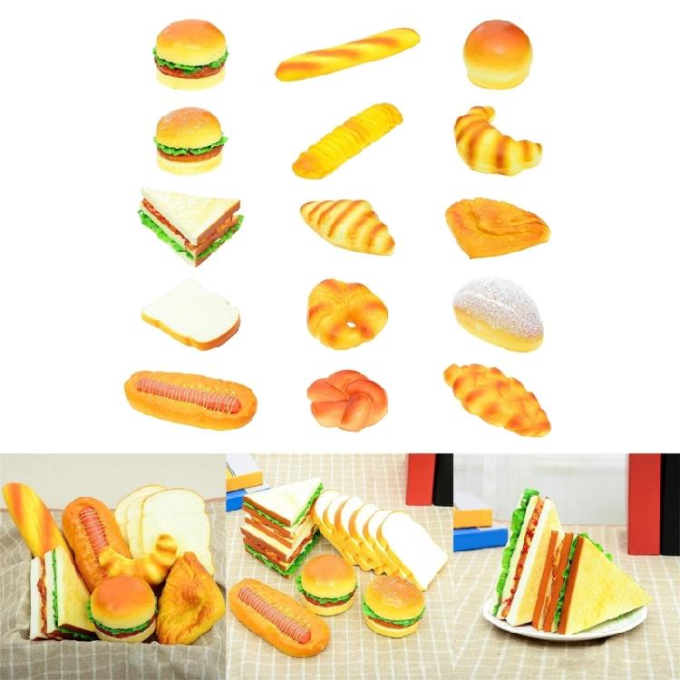 Realistic Hamburger Artificial Dessert Toy Food Cake Decorations for Hamburger