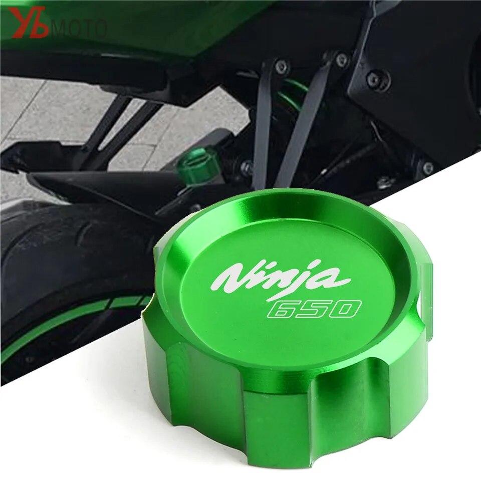 For Kawasaki NINJA 650 NIINJA650 -2023 Accessories Motorcycle Front & Rear Brake Fluid Reservoir Cover Engine Oil Filler Cap