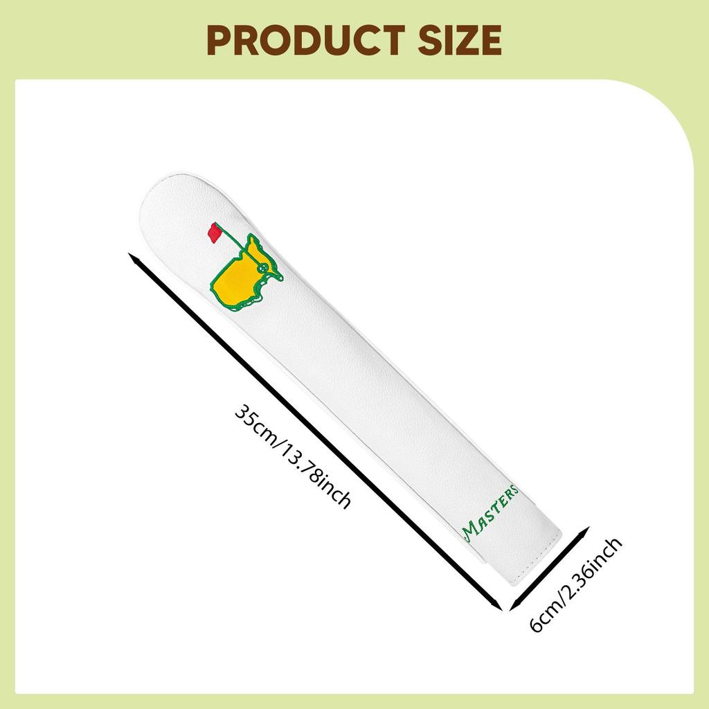 Alignment Golf Rod Headcover Practice Training Cover PU Leather Waterproof Club