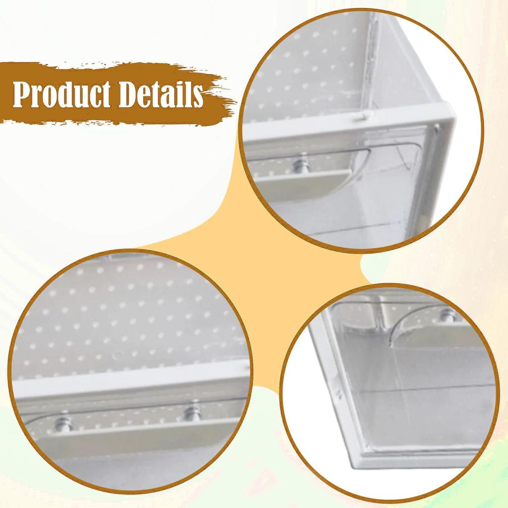 Reptile Terrarium Carrier Transparent Reptiles Cage,Reptile Breeding Box,for Crayfish