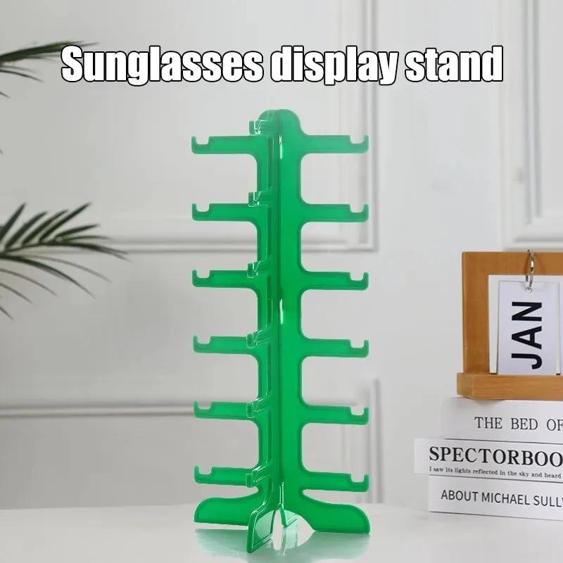 1PC 6 Pay Countertop Glasses Display Stand Sunglasses In A Row Nearsighted Counter Storage Shelf Multi-color Optional