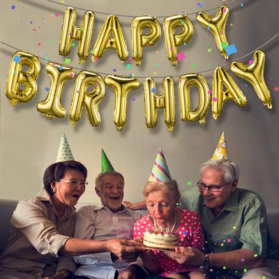 Happy Birthday Celebration Kit Foil Balloons Banner Letter Garland  Decorations Perfect For Birthday Party Accessories