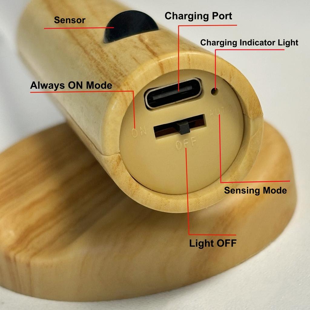 LED USB Night Light Magnetic Wall Lamp Kitchen Cabinet Closet Motion Sensor Light Home Staircase Room Bedside Table Move Lamp