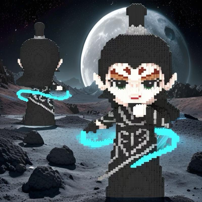 

Шэнь Гунбао и Нечжа Демон-ребенок Конструкторы: 3D Ао Бин и Тайи Набор для демонстрации