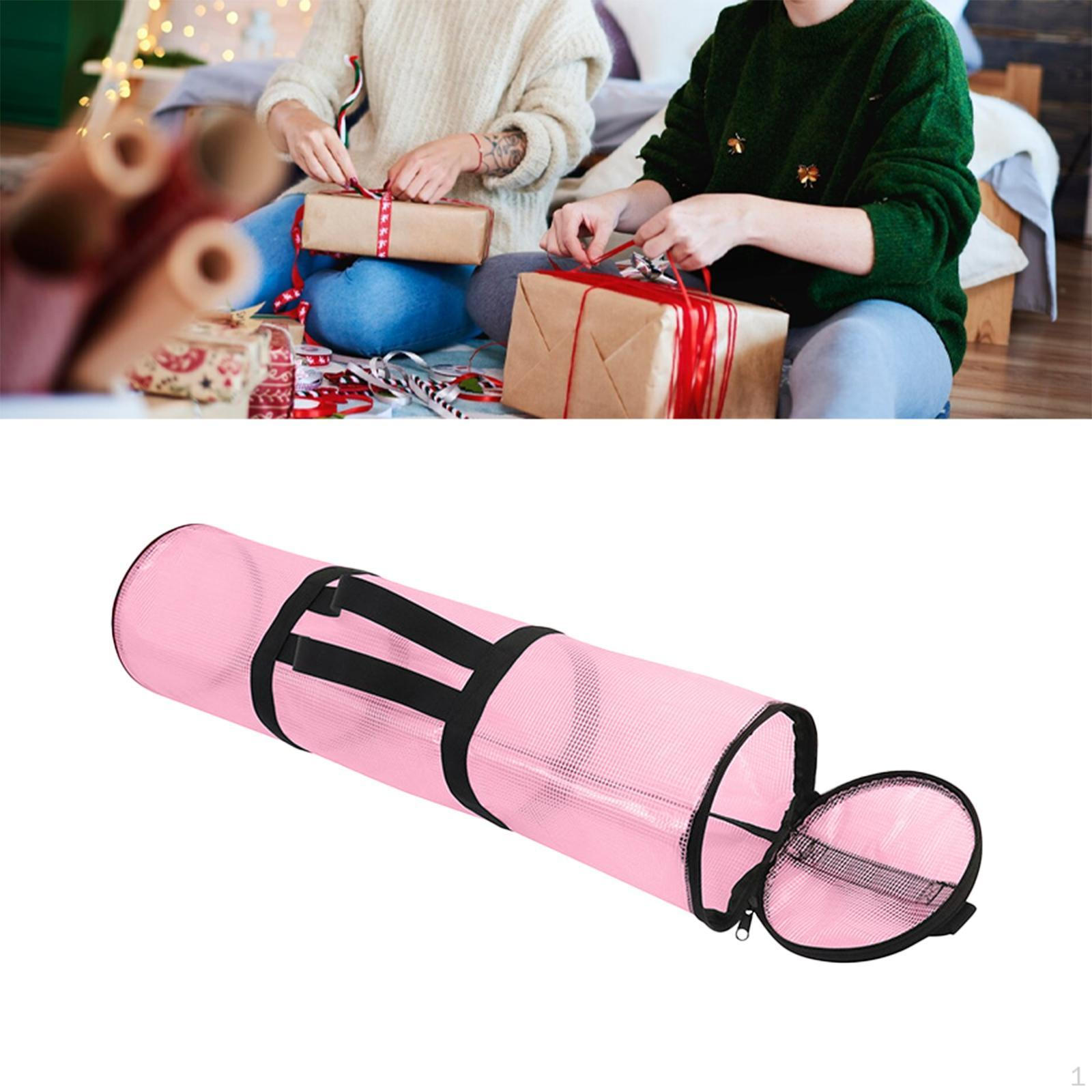 

Рождественский подарочный органайзер для упаковки ПВХ прозрачные пакеты рулон упаковочной бумаги водонепроницаемая упаковка для хранения 60x15cm розовый