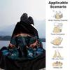 1pc Elephant Printing Lightweight Flannel Blanket, Comfortable and Warm Blanket, for Camping Sofa Bed and Couch Office, Gift