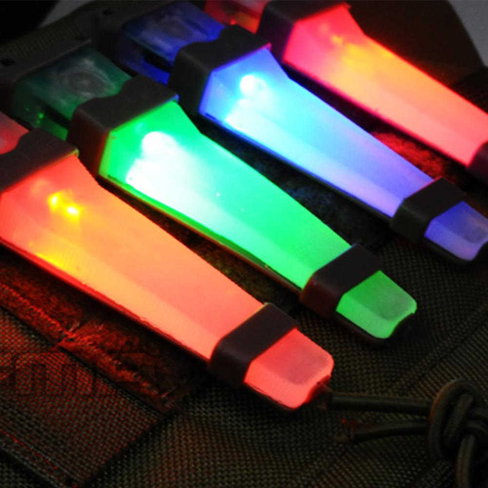LED Safety Survival Signal Flash Light With Magic Tape Backed Tactical Helmet Lights Blue Flashing Lamp