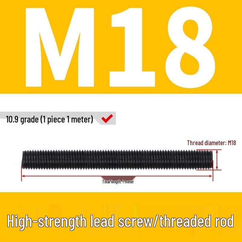 High-Strength Full Thread Screws and Rods: 8.8, 10.9, 12.9 Grade