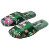 Elegant Winter Indoor Slippers: Embroidered Satin Cotton, Non-Slip Thick Sole, Plus Velvet Warmth for Men & Women