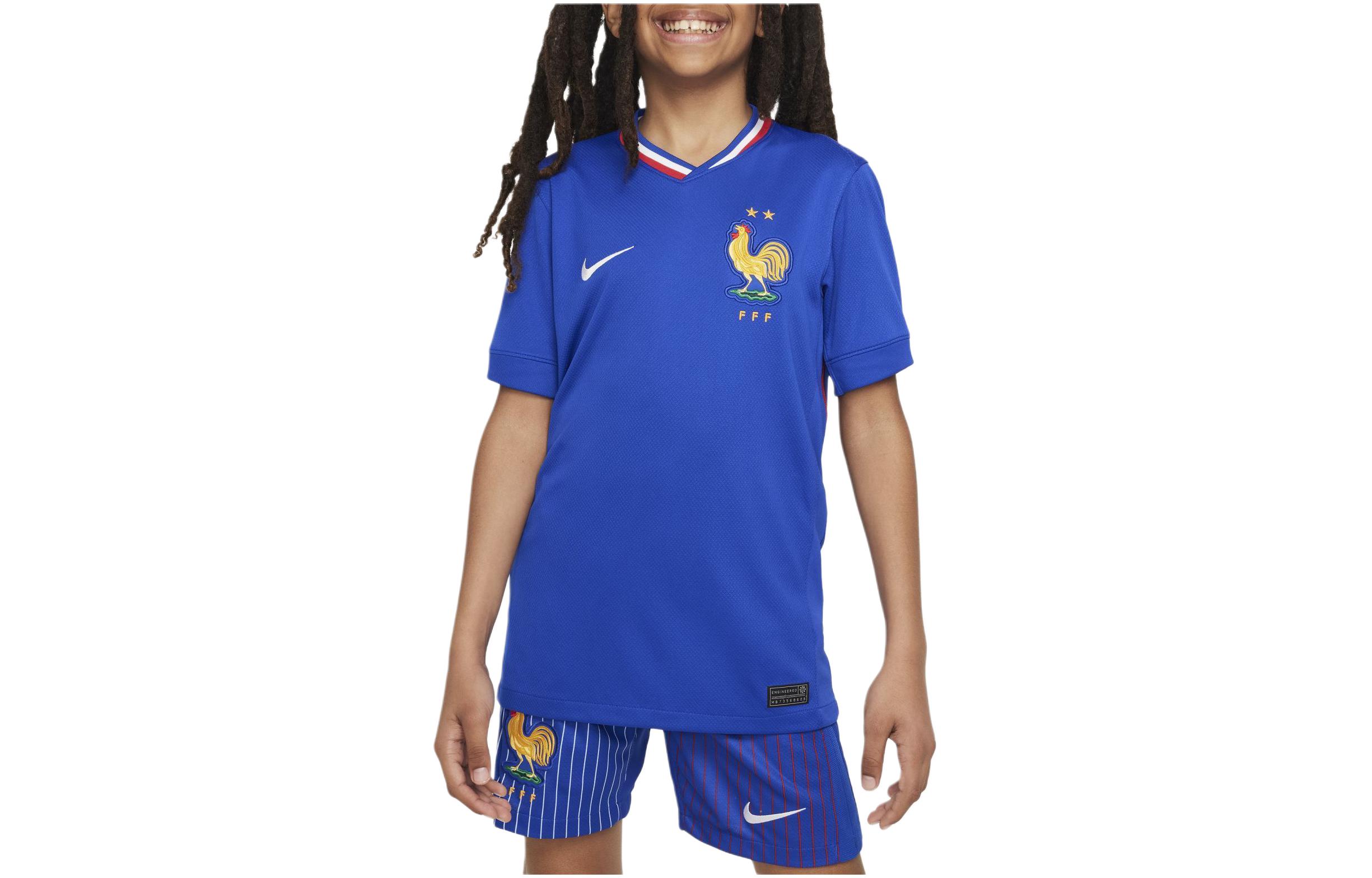 Nike Kids T Shirts V Neck Moderate FJ1583-452 L
